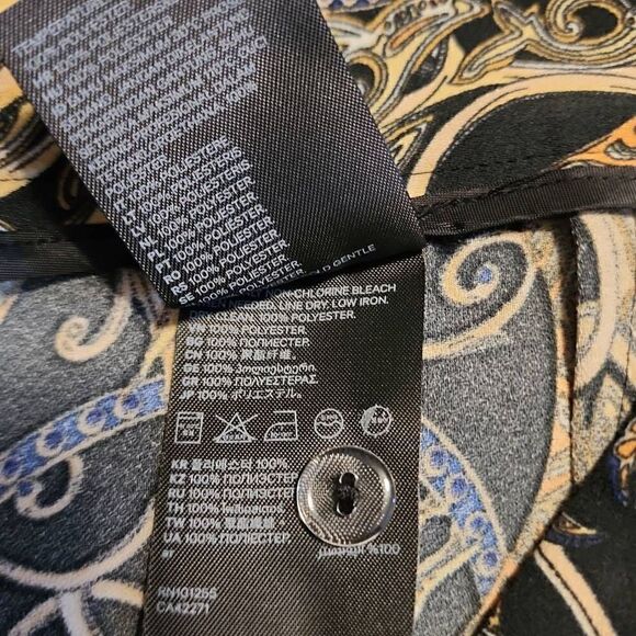 H&M Women's Size 14 NWT High Waisted Paisley Print Wide Leg Pants - Picture 10 of 11